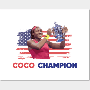 coco gauff champion Posters and Art